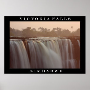 Victoria Falls soluppgångaffisch Poster