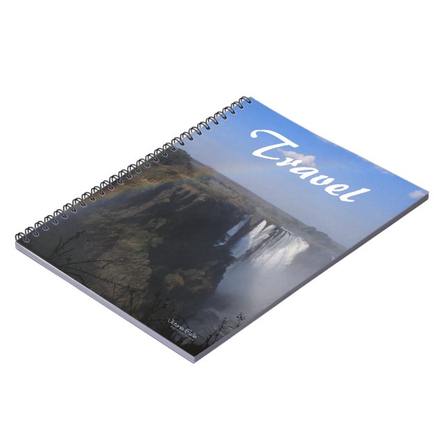 Victoria Falls Travel Notebook Anteckningsbok Med Spiral (Vänstra Sidan)