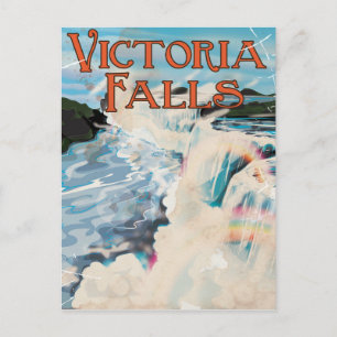 Victoria Falls Vintage resor poster Vykort