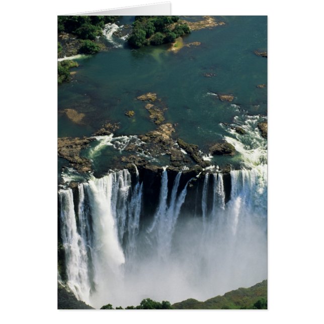Victoria Falls, Zambia till Zimbabwe gräns. De Hälsningskort (Framsidan)