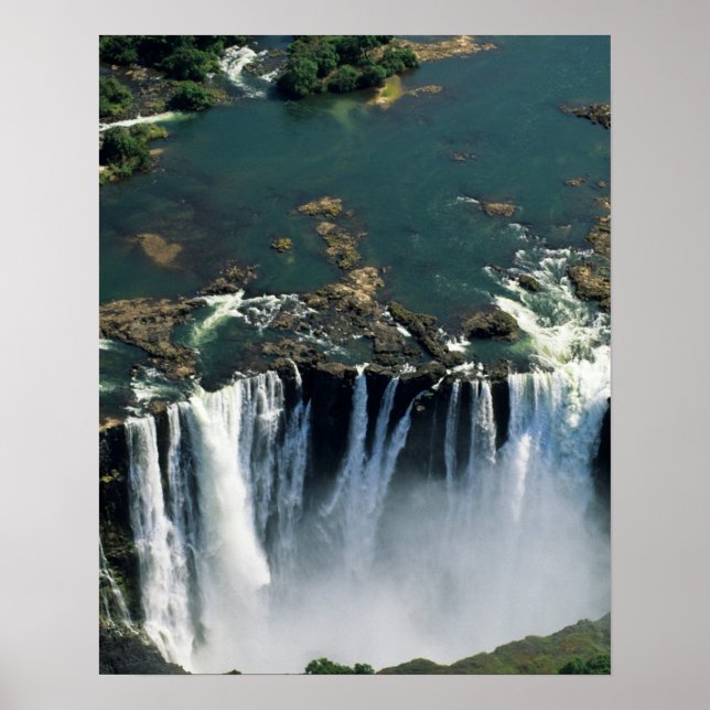 Victoria Falls, Zambia till Zimbabwe gräns. De Poster (Framsidan)