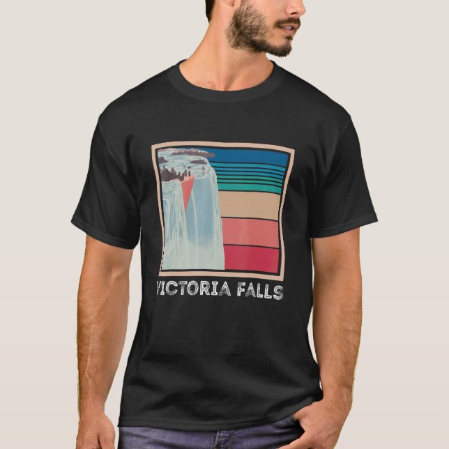 Victoria Falls Zambia Waterfall Souvenir Africa Zi T Shirt (Framsida)