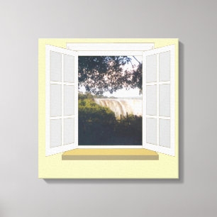 Victoria Falls, Zimbabwe genom Window Canvastryck