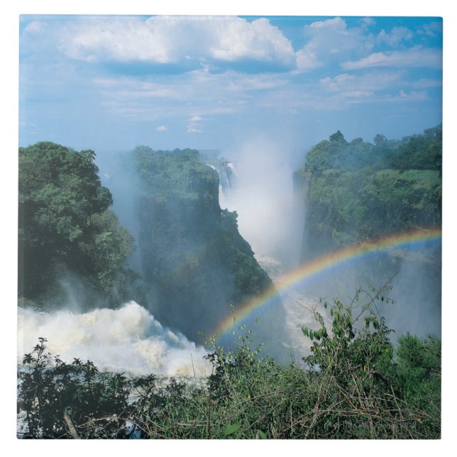 Victoria Falls Zimbabwe Kakelplatta (Framsidan)