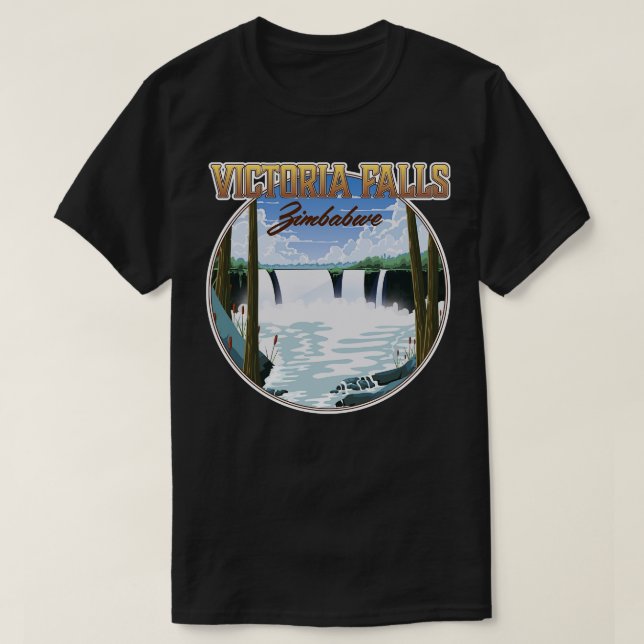 Victoria Falls Zimbabwe T Shirt (Design framsida)