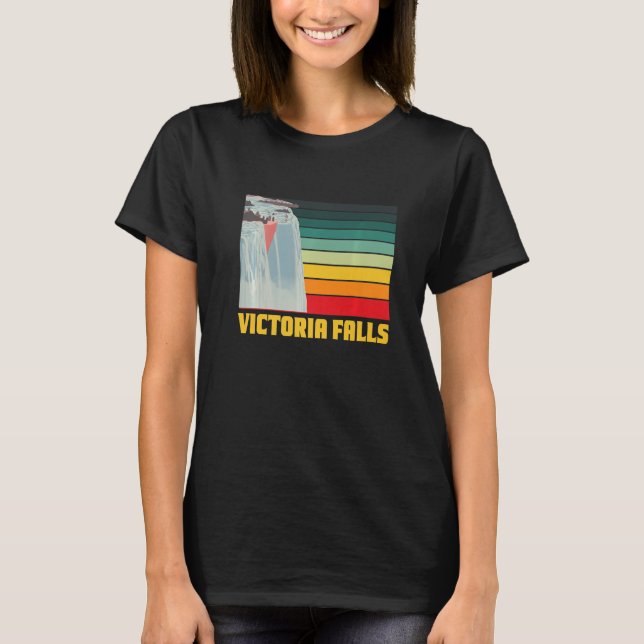 Victoria Falls Zimbabwe Waterfall Souvenir Afrika T Shirt (Framsida)