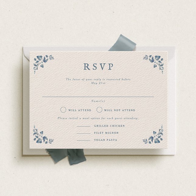 Victoria Forme liggande Bröllop OSA Card Inbjudningar (Skapare uppladdad)