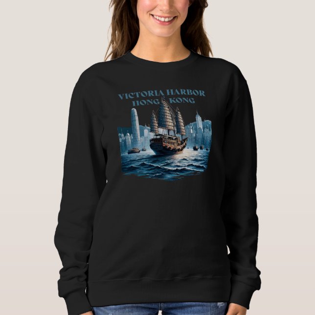 Victoria Harbor Hong Kong China T Shirt (Framsida)