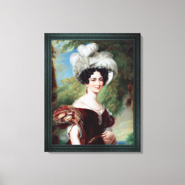 Victoria, hertiginnan av Kent av George Hayter Canvastryck (Framsida)