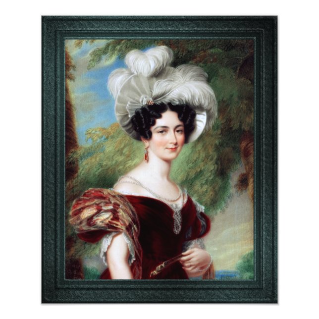 Victoria, hertiginnan av Kent av George Hayter Fototryck (Framsidan)
