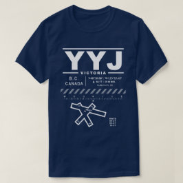 Victoria Internationell flygplats YYJ Tee Shirt: