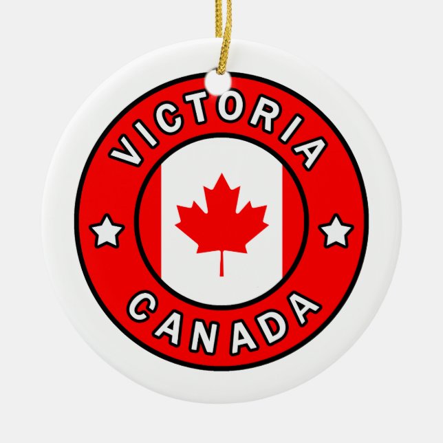 Victoria Kanada Julgransprydnad Keramik (Framsidan)