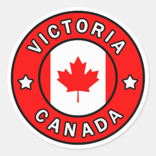 Victoria Kanada Runt Klistermärke