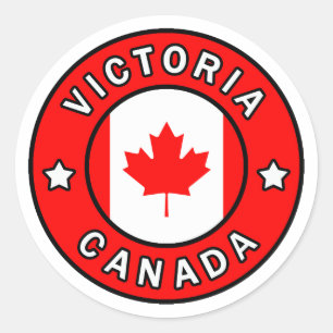 Victoria Kanada Runt Klistermärke