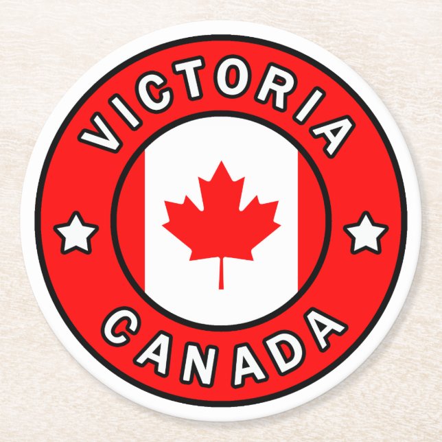 Victoria Kanada Underlägg Papper Rund (Framsidan)