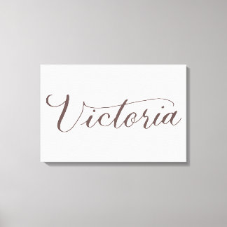 Victoria - Modern Calligraphy Namn Design Canvastryck