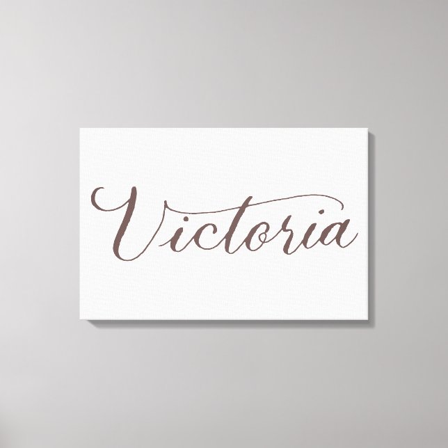 Victoria - Modern Calligraphy Namn Design Canvastryck (Framsida)
