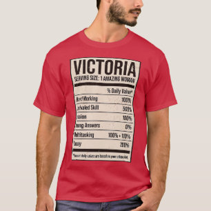 Victoria Nutrition Facts Namn Nickname Alias Title T Shirt