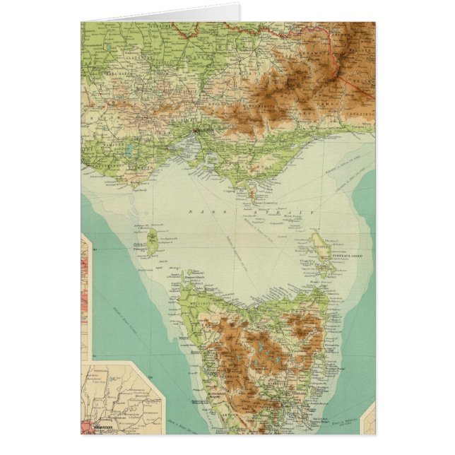 Victoria och Tasmania Hälsningskort (Framsidan)