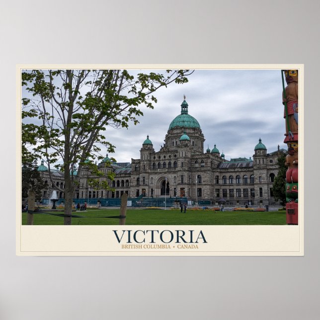 Victoria Parliament och hamn Poster (Framsidan)