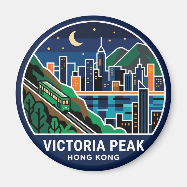 Victoria Peak Hong Kong Magnet (Framsidan)