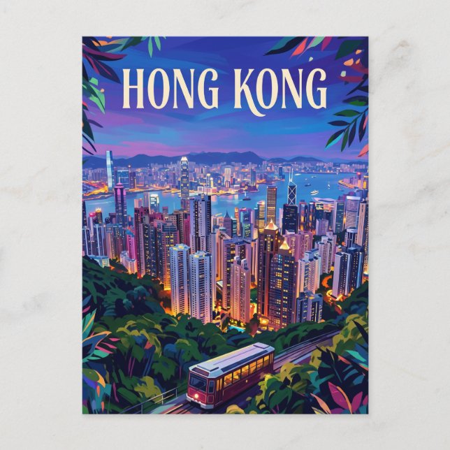 Victoria Peak Hong Kong Vykort (Framsida)
