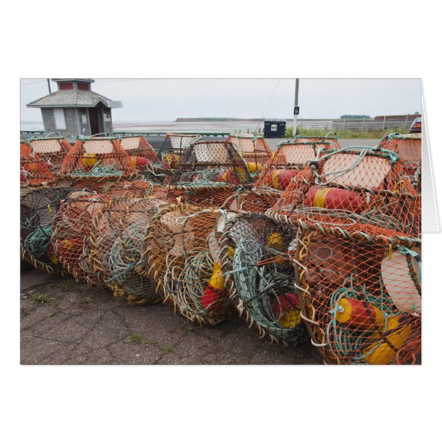 Victoria, Prince Edward Island. Krabbfällor Hälsningskort (Framsidan Horizontal)