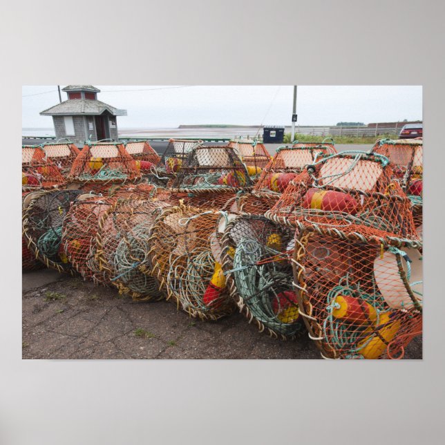 Victoria, prins Edward Island. Crab pots Poster (Framsidan)