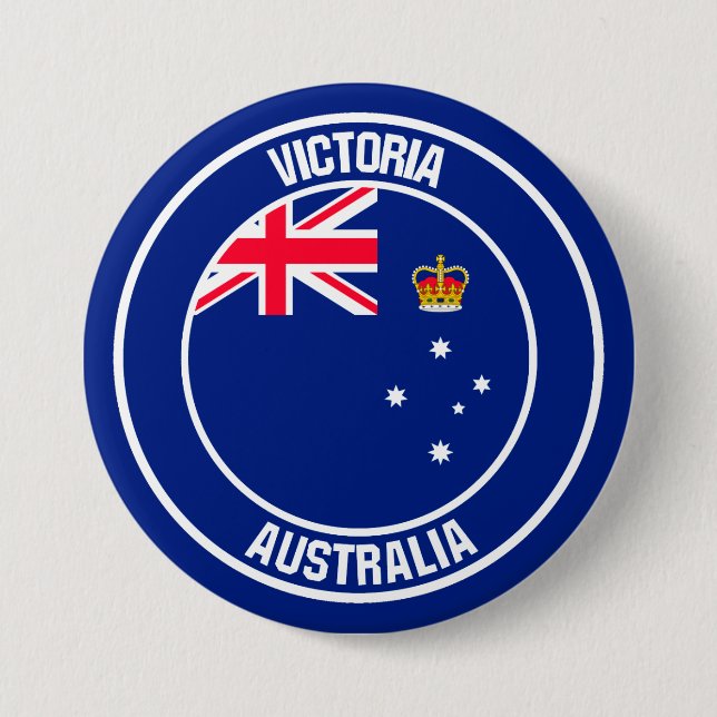 Victoria Round Emblem Knapp (Framsida)