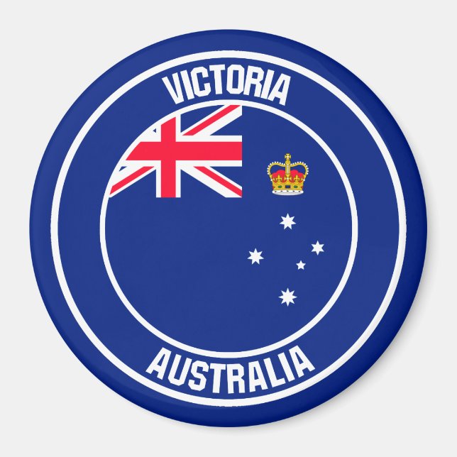 Victoria Round Emblem Magnet (Framsidan)