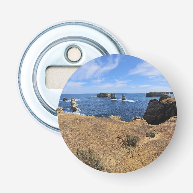 Victoria’s Bay of Islands Coastal Panorama Flasköppnare (Framsidan)