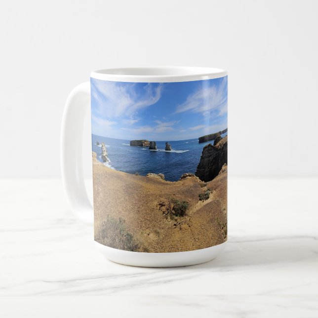 Victoria’s Bay of Islands Coastal Panorama Kaffemugg (Framsida vänster)