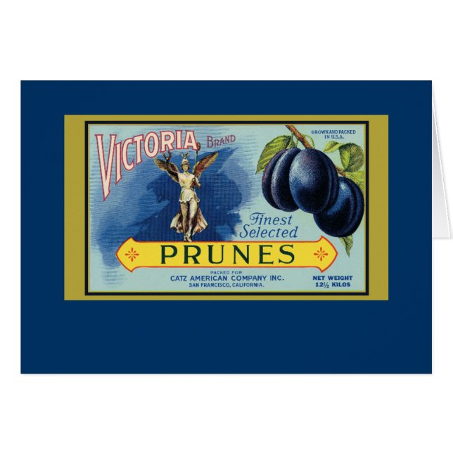 Victoria San Francisco Prunes Hälsningskort (Framsidan Horizontal)
