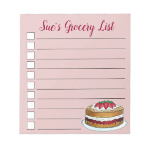 Victoria Sandwich Sponge Cake UK British Pastry Anteckningsblock