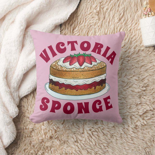 Victoria Sandwich Sponge Cake UK British Pastry Kudde (Filt)
