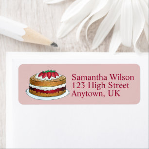Victoria Sandwich Sponge Cake UK British Pastry Returadress Etikett