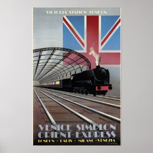 Victoria Station Orient Express Tåg Poster 1932