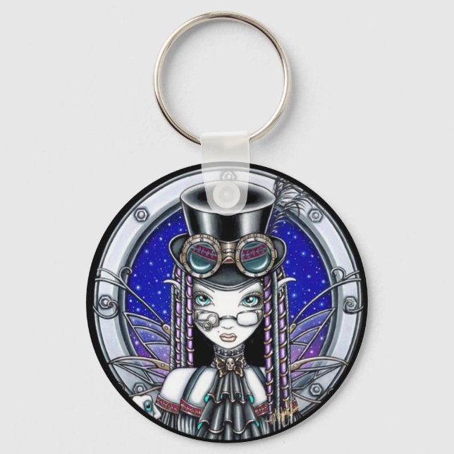 "Victoria" Steam Punk Älva Keychain Nyckelring (Framsida)