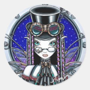Victoria Steam Punk Älva Stickers Runt Klistermärke