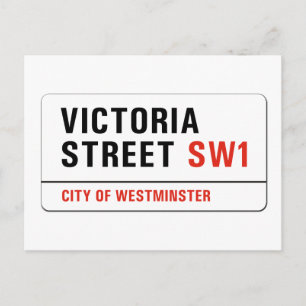 Victoria Street, London Street Sign Vykort