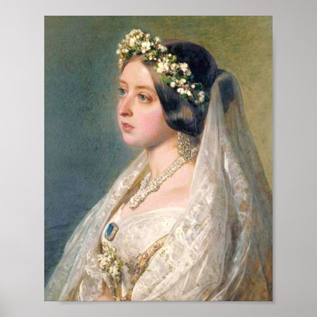 Victoria the Bride by Franz Xaver Winterhalter Poster (Framsidan)