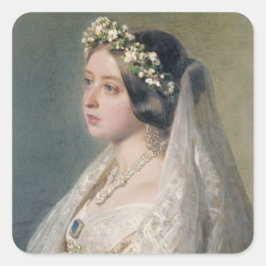 Victoria the Bride Fyrkantigt Klistermärke