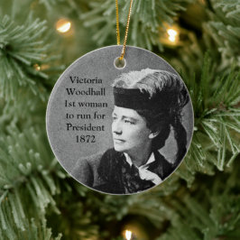 Victoria Woodhull 1st Woman President Candidate Julgransprydnad Keramik