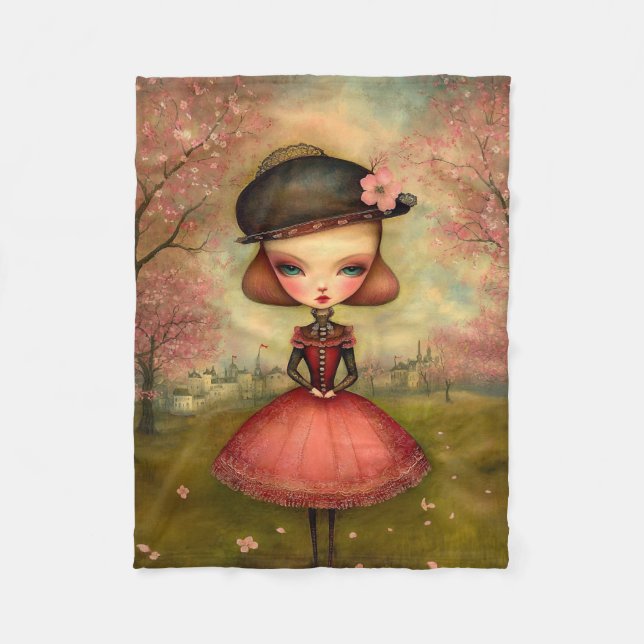 victoriad flicka fleecefilt (Framsidan)