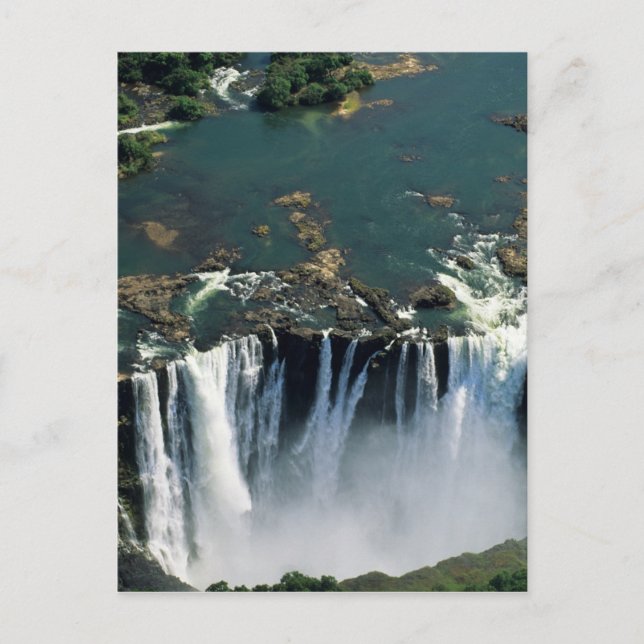 Victoriafallen, gränsen mellan Zambia och Zimbabwe Vykort (Framsida)