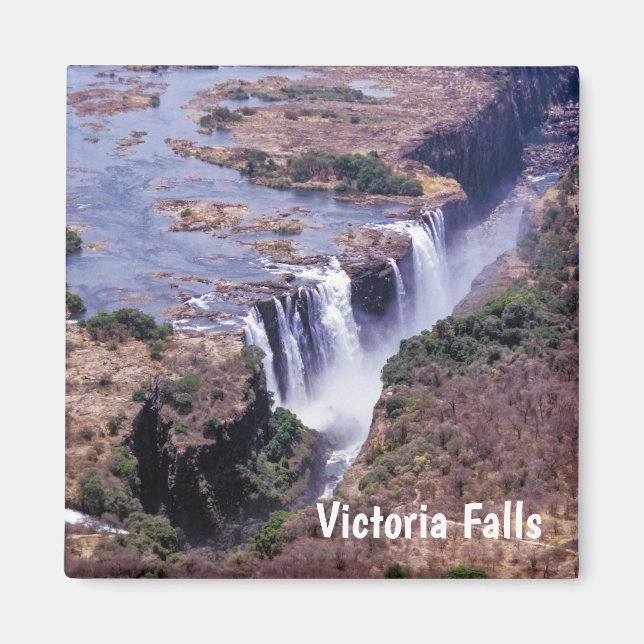 Victoriafallen luftvy - Zimbabwe, Afrika Magnet (Framsidan)