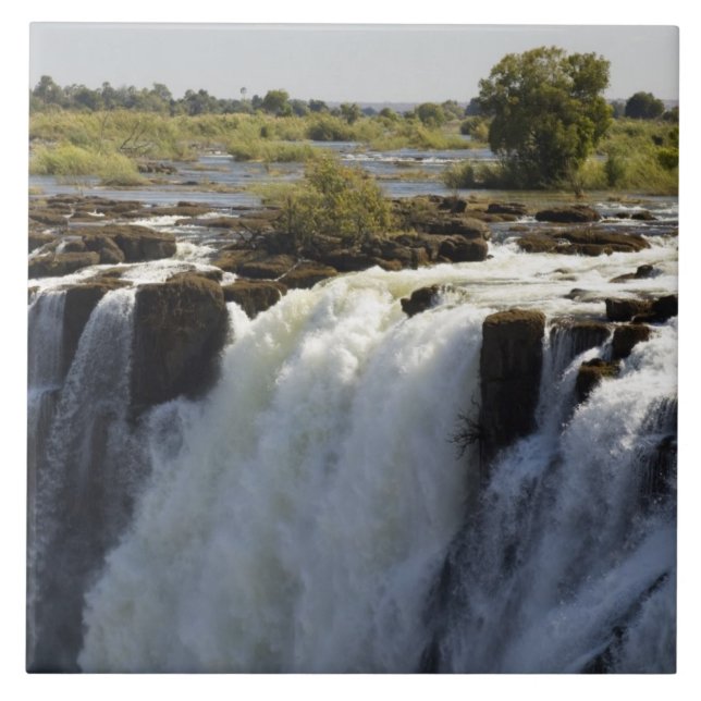 Victoriafallen, Zambesifloden, Zambia. 2 Kakelplatta (Framsidan)