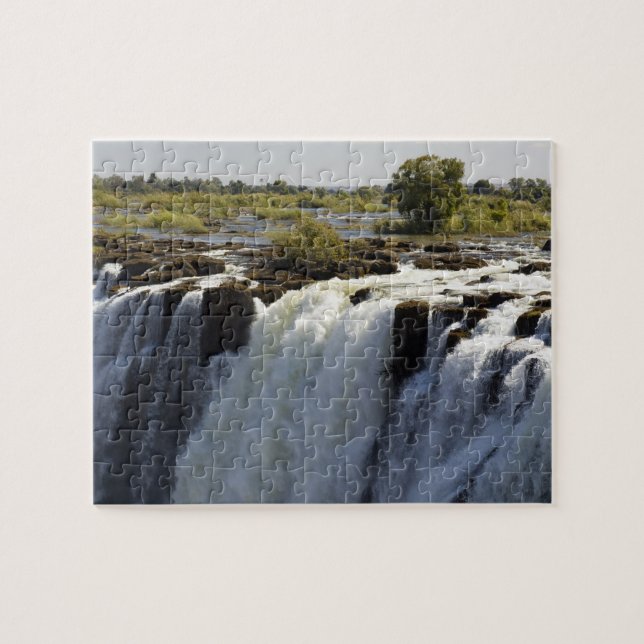 Victoriafallen, Zambesifloden, Zambia. 2 Pussel (Horisontell)