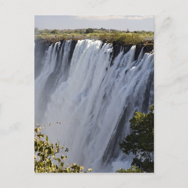 Victoriafallen, Zambesifloden, Zambia. Vykort (Framsida)