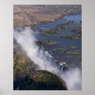 Victoriafallen, Zambesifloden, Zambia - Zimbabwe Poster